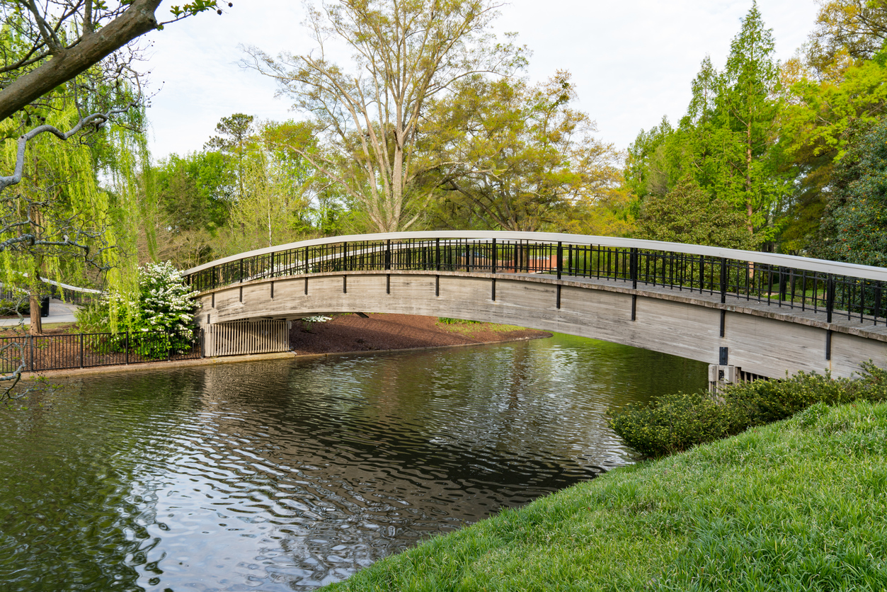 Bridge Over Lake in Pullen Park Raleigh Raleigh Pullen Park