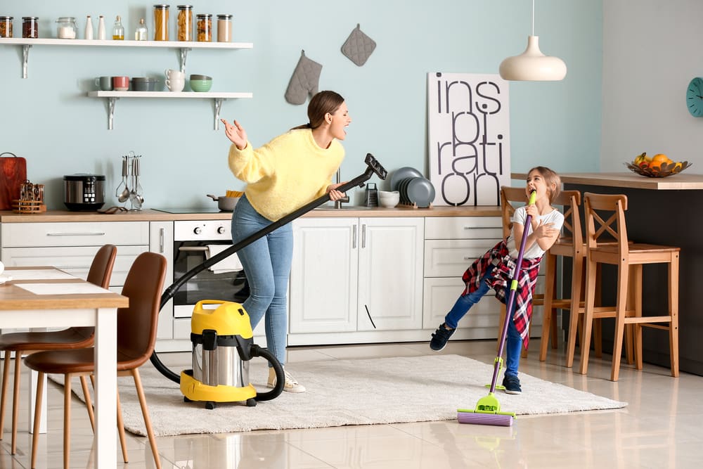 How to Keep Your House Clean with Kids Dust and Mop Cleaning